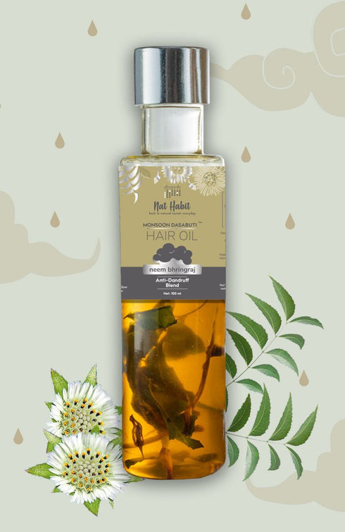 Nat Habit Neem Bhringraj Monsoon Hair Oil 100ml